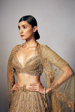 Load image into Gallery viewer, Emma Shimmer Tulle bridal lehenga cape set