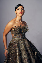Load image into Gallery viewer, Sidney Metallic organza gown