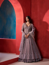 Load image into Gallery viewer, Anya Chikankari Kalidar Kurta And Lehenga Set