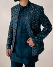 Load image into Gallery viewer, Blue Short jacket set