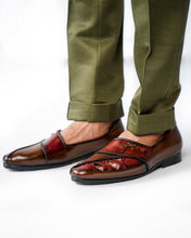 Load image into Gallery viewer, Brown Braided Loafers