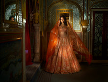 Load image into Gallery viewer, Orange Gota Patti Lehenga Set
