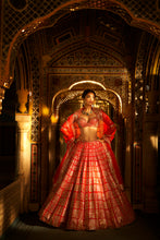 Load image into Gallery viewer, Red Gota Patti Lehenga Set