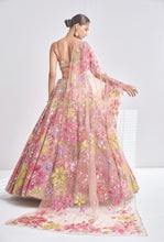 Load image into Gallery viewer, Multi-Coloured Floral Lehenga Set