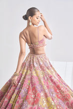 Load image into Gallery viewer, Multi-Coloured Floral Lehenga Set