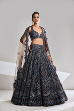 Load image into Gallery viewer, Chocolate Brown Sequin Lehenga Set