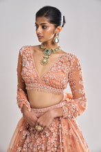 Load image into Gallery viewer, Copper Sequin Lehenga Set