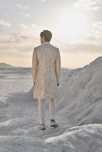 Load image into Gallery viewer, Off-White Mirror Work Sherwani Set