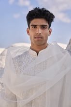 Load image into Gallery viewer, Off-White Three Dimensional Floral Sherwani Set
