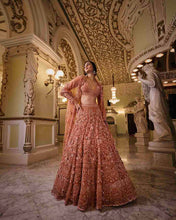 Load image into Gallery viewer, Copper Sequin Lehenga Set