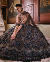 Load image into Gallery viewer, Chocolate Brown Sequin Lehenga Set