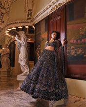 Load image into Gallery viewer, Chocolate Brown Sequin Lehenga Set