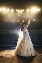 Load image into Gallery viewer, Silver Pearl Lehenga Set