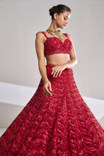 Load image into Gallery viewer, Red Leaf Lehenga