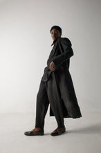 Load image into Gallery viewer, Black Long Overcoat Set