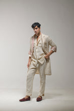 Load image into Gallery viewer, Ivory Textured Overcoat Set