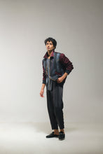 Load image into Gallery viewer, Black Stripes Bomber Jacket Set