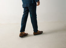 Load image into Gallery viewer, Peacock Green Marble Dye Trousers