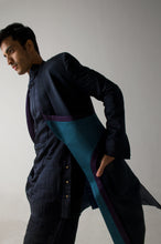 Load image into Gallery viewer, Midnight blue long overcoat