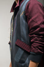 Load image into Gallery viewer, Black Stripes Bomber Jacket