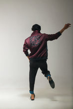 Load image into Gallery viewer, Black Stripes Bomber Jacket