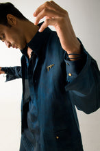 Load image into Gallery viewer, Peacock Green Marble Dye Jacket