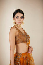 Load image into Gallery viewer, MUSTARD FLORAL LEHENGA SET