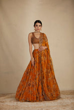 Load image into Gallery viewer, MUSTARD FLORAL LEHENGA SET
