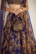 Load image into Gallery viewer, PURPLE FLORAL LEHENGA SET