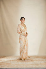 Load image into Gallery viewer, Off White Floral Saree