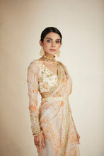 Load image into Gallery viewer, Off White Floral Saree