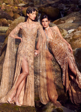 Load image into Gallery viewer, Penny Blossom Golden Fitted Bridal Gown