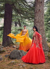 Load image into Gallery viewer, Navajo Satin Hand Woven Lehenga Set