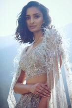 Load image into Gallery viewer, Blue Tulle Lehenga