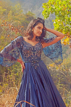 Load image into Gallery viewer, Blue Satin Gown