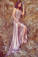 Load image into Gallery viewer, Mauve Sequins Gown