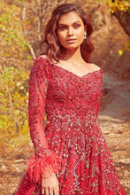 Load image into Gallery viewer, Burgundy Tulle Gown