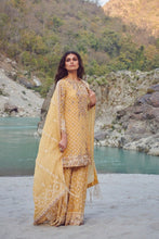 Load image into Gallery viewer, Yellow Chiffon Chikankari Kurta-Sharara Set