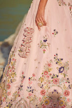Load image into Gallery viewer, Pink Organza Lehenga Set