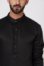 Load image into Gallery viewer, Black silk Kurta set