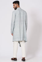 Load image into Gallery viewer, Ice Grey Drape Kurta