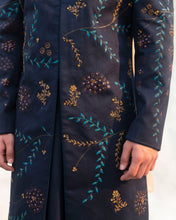 Load image into Gallery viewer, Midnight blue handpaint achkan