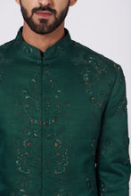Load image into Gallery viewer, Emerald Green Drape Kurta
