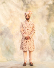 Load image into Gallery viewer, Baby Pink Organza Sherwani