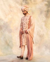 Load image into Gallery viewer, Baby Pink Organza Sherwani