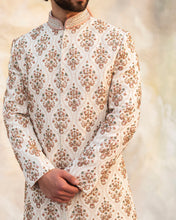 Load image into Gallery viewer, Ivory textured base sherwani