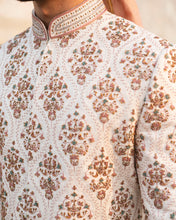 Load image into Gallery viewer, Ivory textured base sherwani