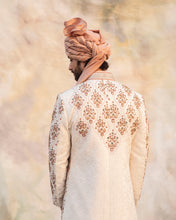 Load image into Gallery viewer, Ivory textured base sherwani