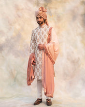 Load image into Gallery viewer, Ivory textured base sherwani