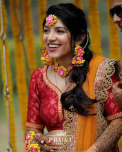 Load image into Gallery viewer, Pink And Yellow Floral Jewellery Set (Wbtj3Ch-04)